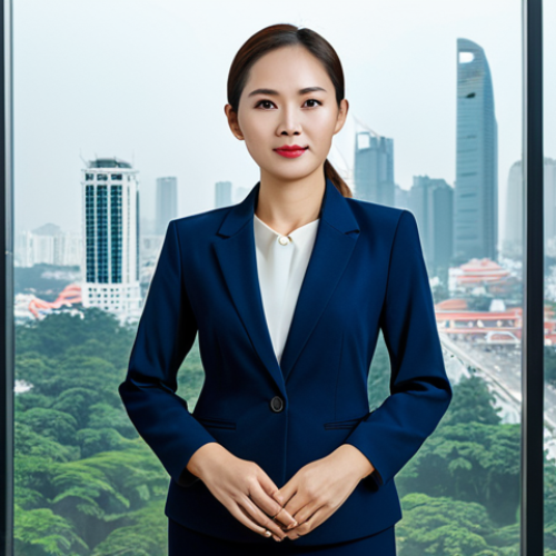 Home 3 벤츠 GLC 쿠페의 보험료 절약 방법 - Professional Businesswoman**
A professional businesswoman in a tailored navy blue business suit, st...