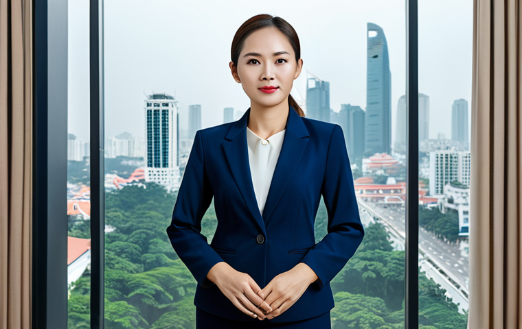 벤츠 GLC 쿠페의 보험료 절약 방법 - Professional Businesswoman**
A professional businesswoman in a tailored navy blue business suit, st...